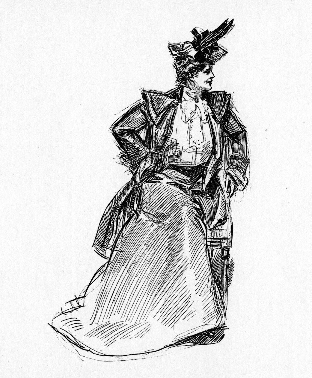 Egy Gibson-lány, 1902 körül alkotó: Charles Dana Gibson