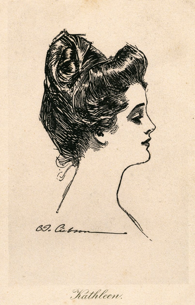 Kathleen, egy Gibson-lány, 1900 körül alkotó: Charles Dana Gibson