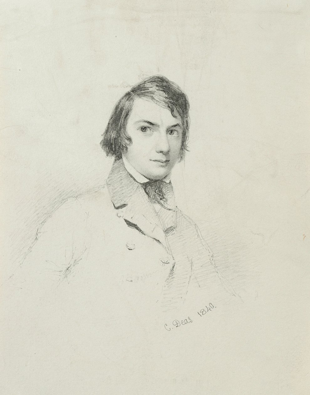 Önarckép, 1840 (grafit szőtt papíron) alkotó: Charles Deas