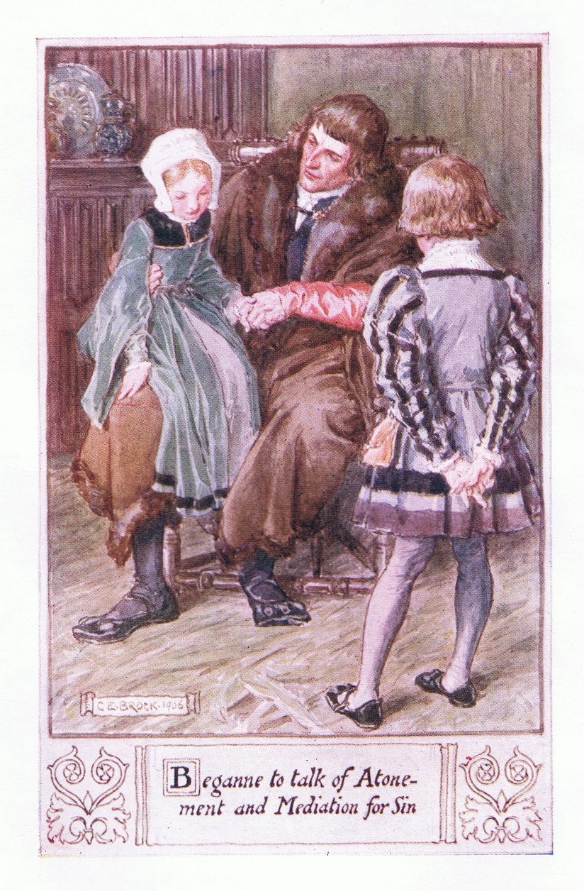 Elkezdett beszélni az engesztelésről és a bűnért való elmélkedésről alkotó: Charles Edmund Brock