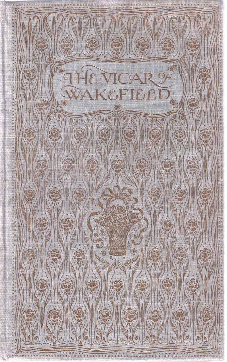 Elülső borító, a The Vicar of Wakefieldből, kiadó: J M Dent & Son Ltd, 1920-as évek alkotó: Charles Edmund Brock