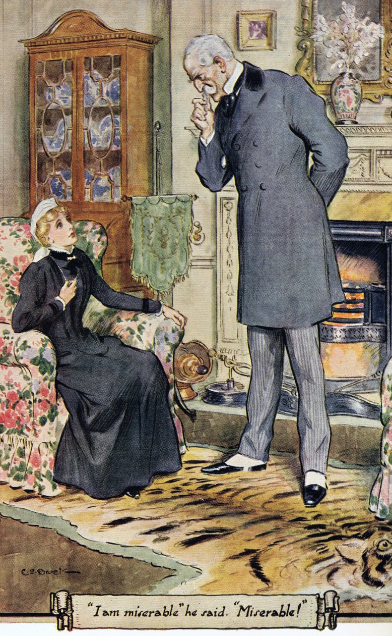 "Nyomorult vagyok", mondta, "Nyomorult!", 1936 alkotó: Charles Edmund Brock
