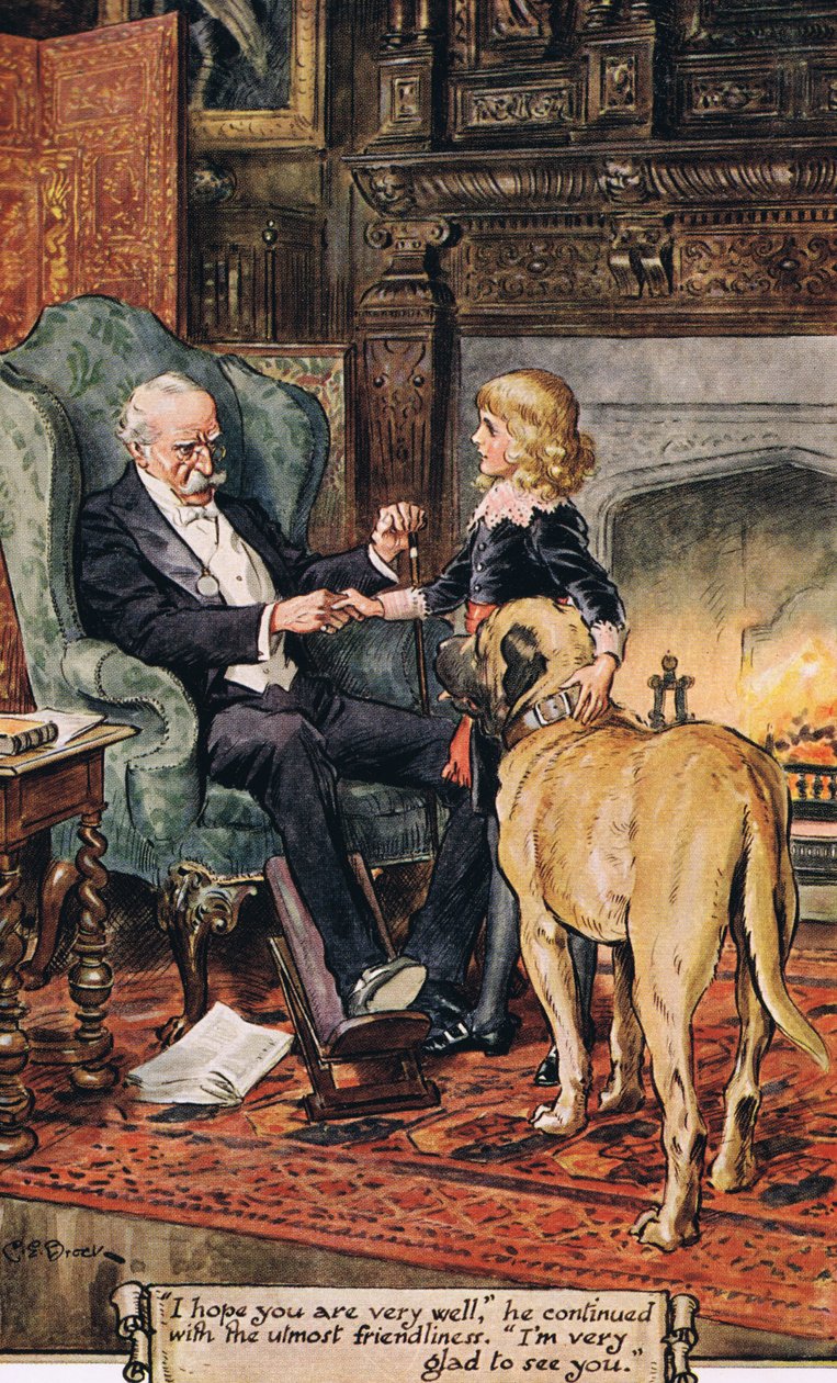 „Remélem, nagyon jól vagy” – folytatta a legnagyobb barátságossággal –, „nagyon örülök, hogy látlak”, 1936 alkotó: Charles Edmund Brock