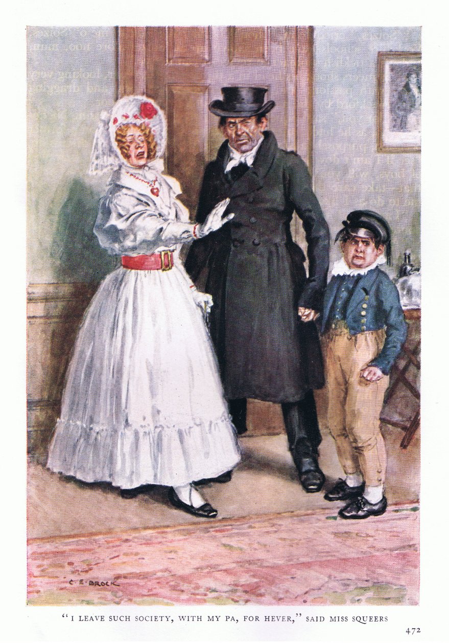 Apámmal elhagyom ezt a társaságot, mert bármit is mondta Miss Squeers alkotó: Charles Edmund Brock