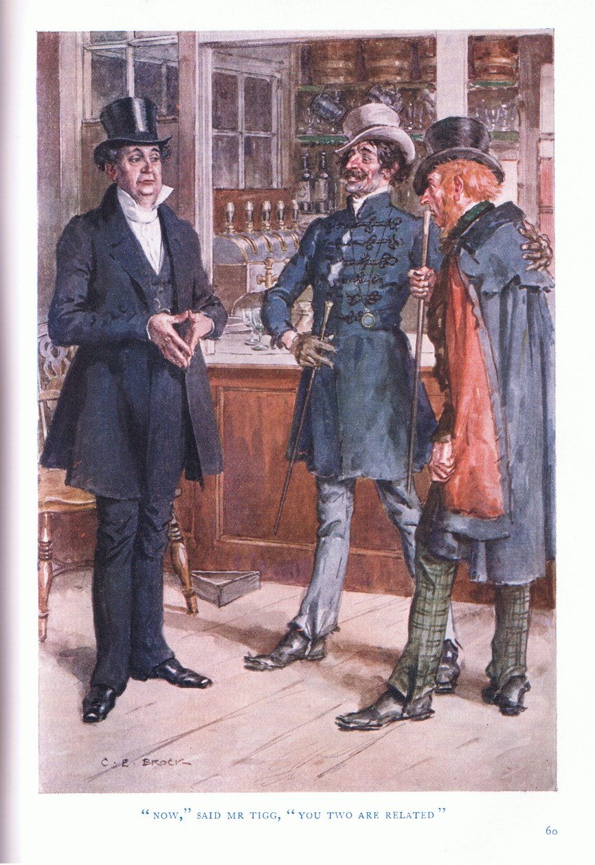 Most mondta Mr. Tigg, önök ketten rokonok. alkotó: Charles Edmund Brock