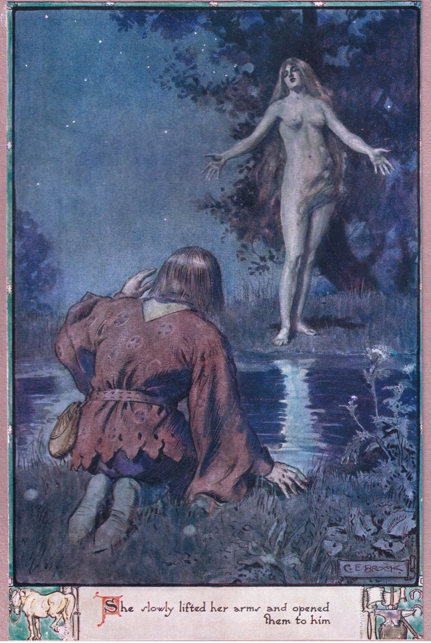 Lassan felemelte a karját, és kinyitotta őket. alkotó: Charles Edmund Brock