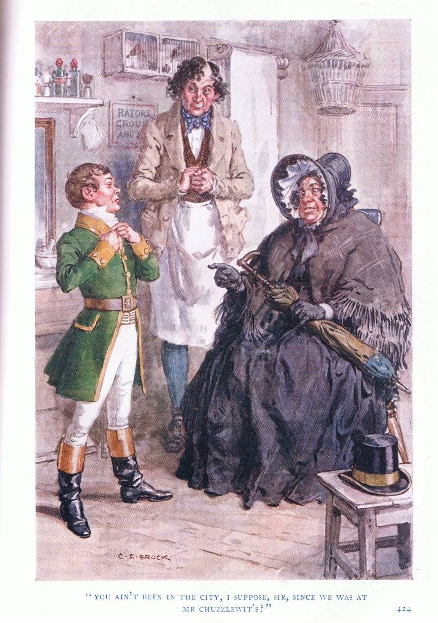 Gondolom, uram, nem járt a városban, mióta Chuzzlewit úrnál voltunk. alkotó: Charles Edmund Brock