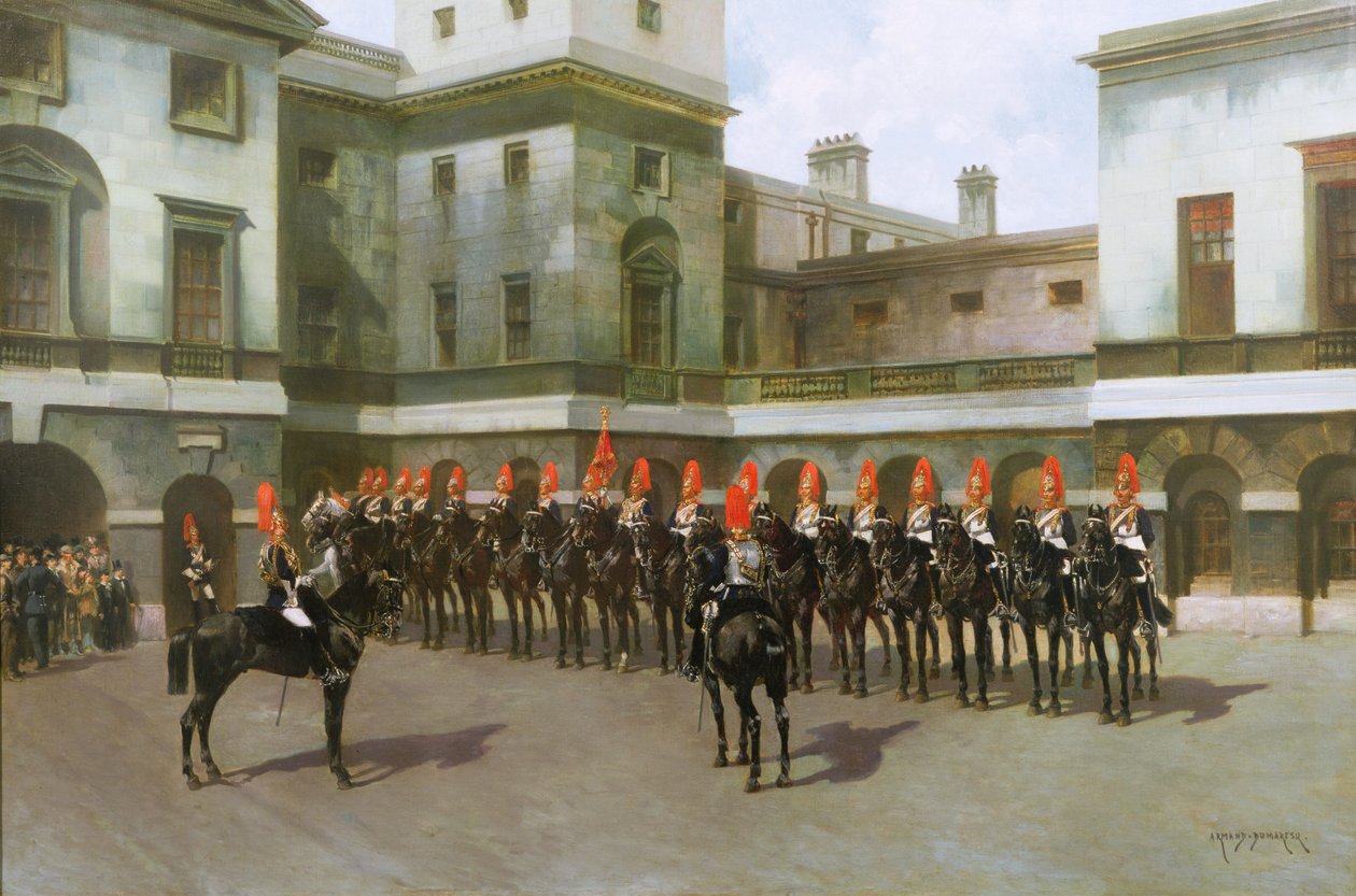 The Blues and Royals, Guard Mounting Parade, Whitehall alkotó: Charles Edouard Armand Dumaresq