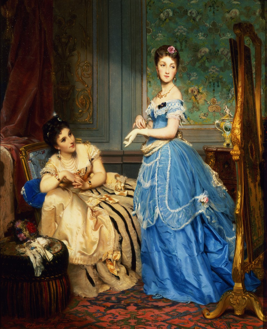 Öltözködés, 1869 alkotó: Charles Edouard Boutibonne