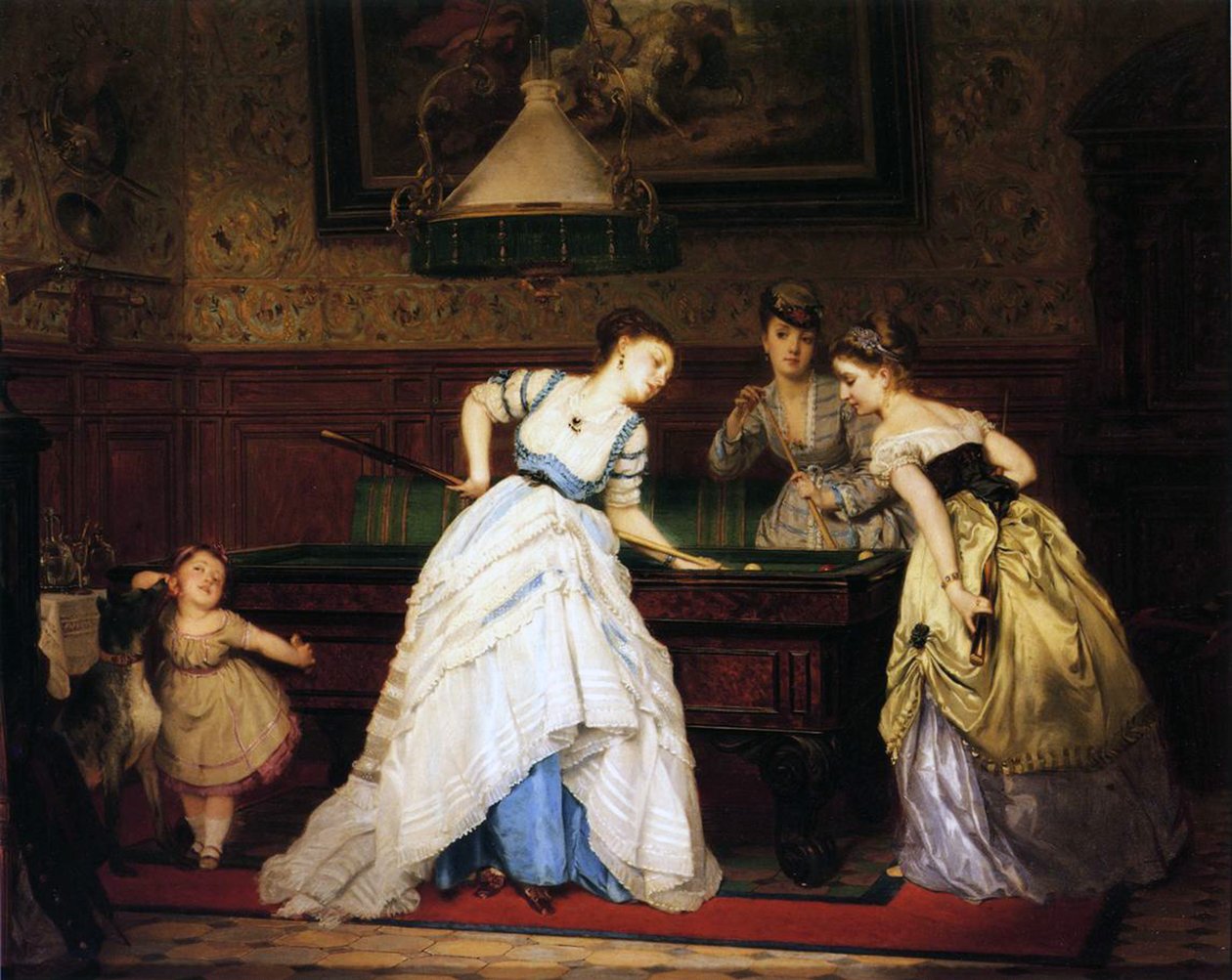 Biliárdozó hölgyek, 1869 alkotó: Charles Edouard Boutibonne