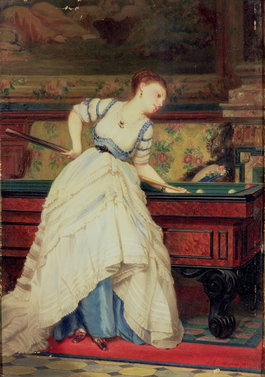 Biliárdjáték, 19. század alkotó: Charles Edouard Boutibonne