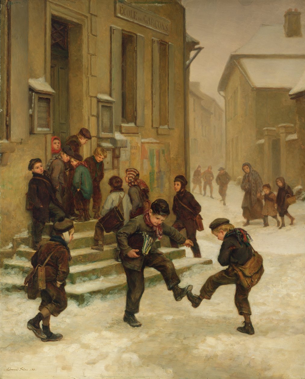 Az Iskola előtt alkotó: Charles Theodore Frere