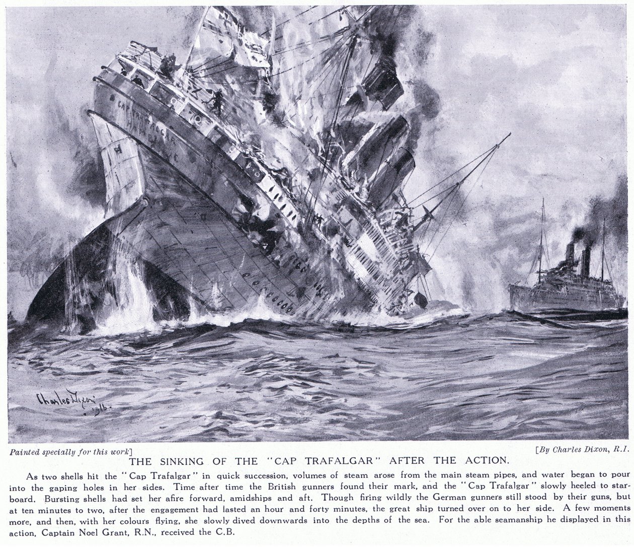 A Cap Trafalgar elsüllyedése alkotó: Charles Edward Dixon
