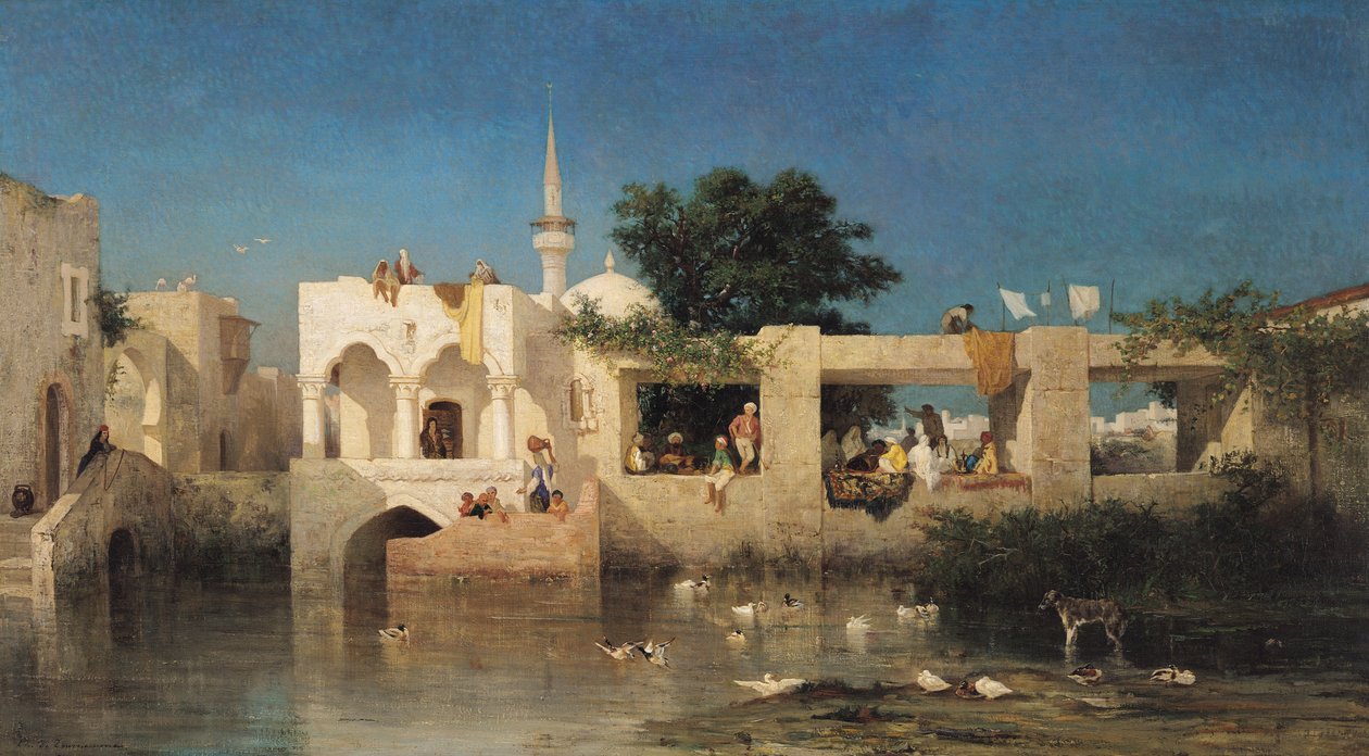 Kávézó Adaliában, 1856 alkotó: Charles Émile de Tournemine