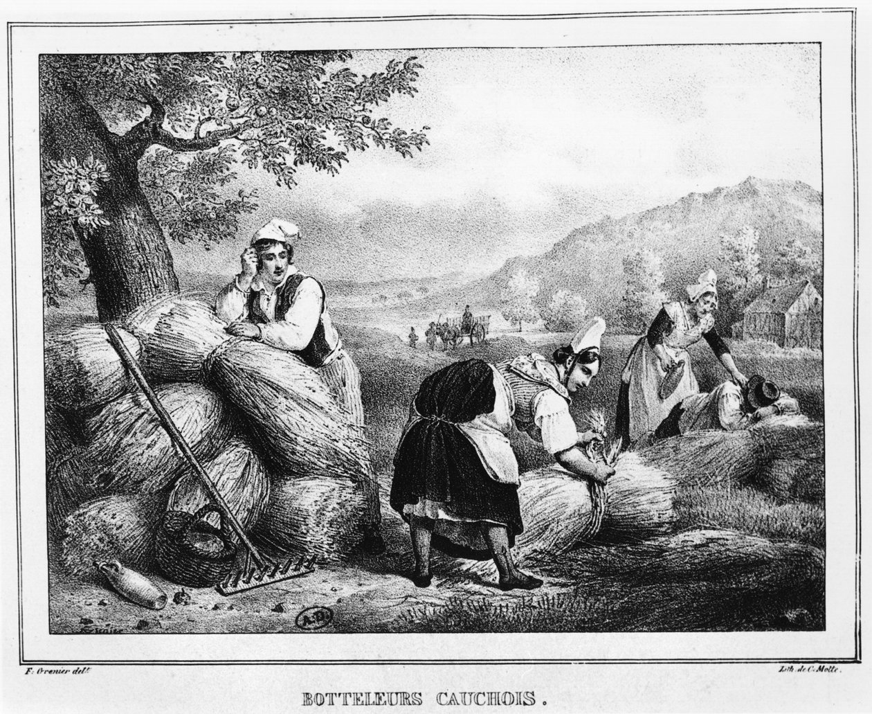 The Sheaf Binders, Pays de Caux, Normandia alkotó: Charles Etienne Pierre Motte