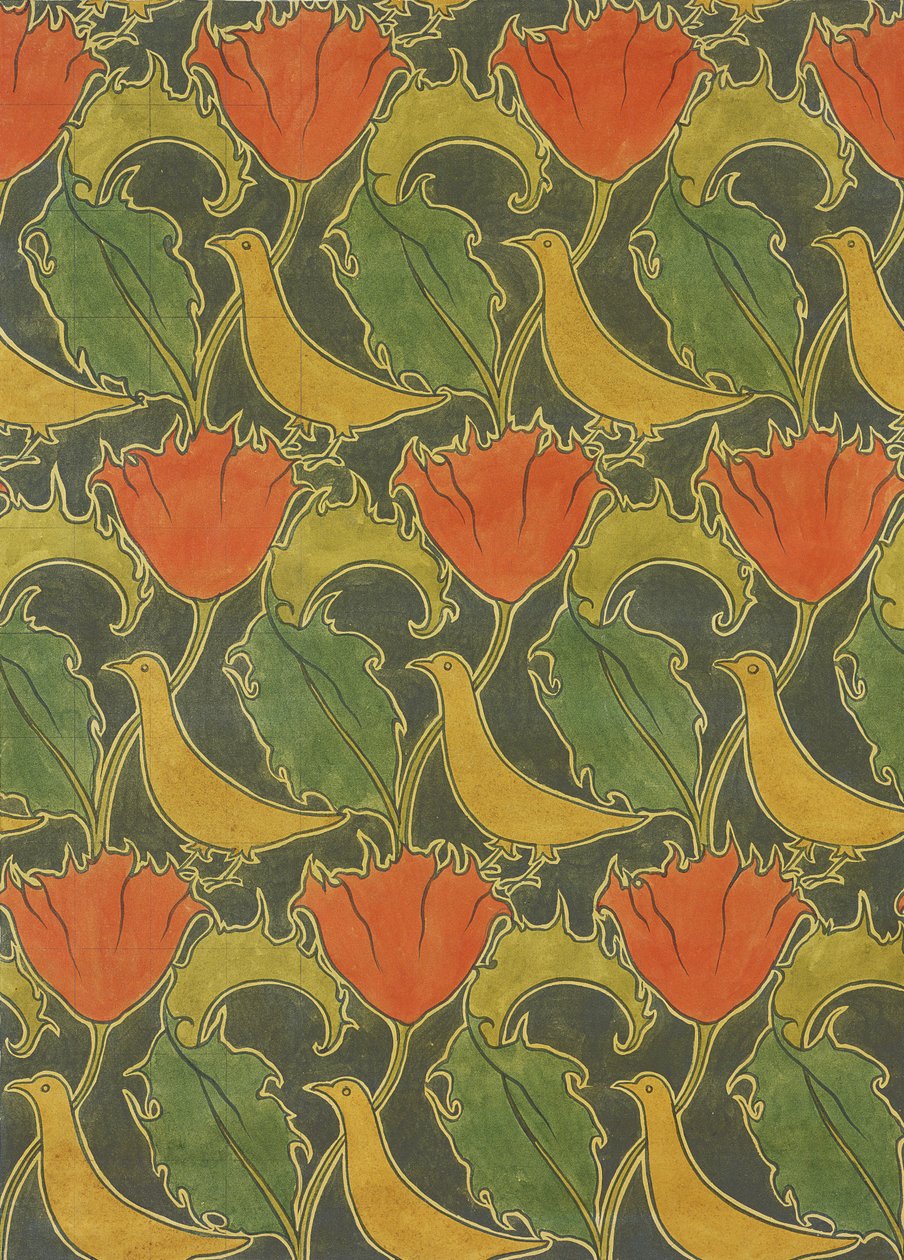 A Voysey Birds, 19. század vége (wc és ceruza papíron) alkotó: Charles Francis Annesley Voysey