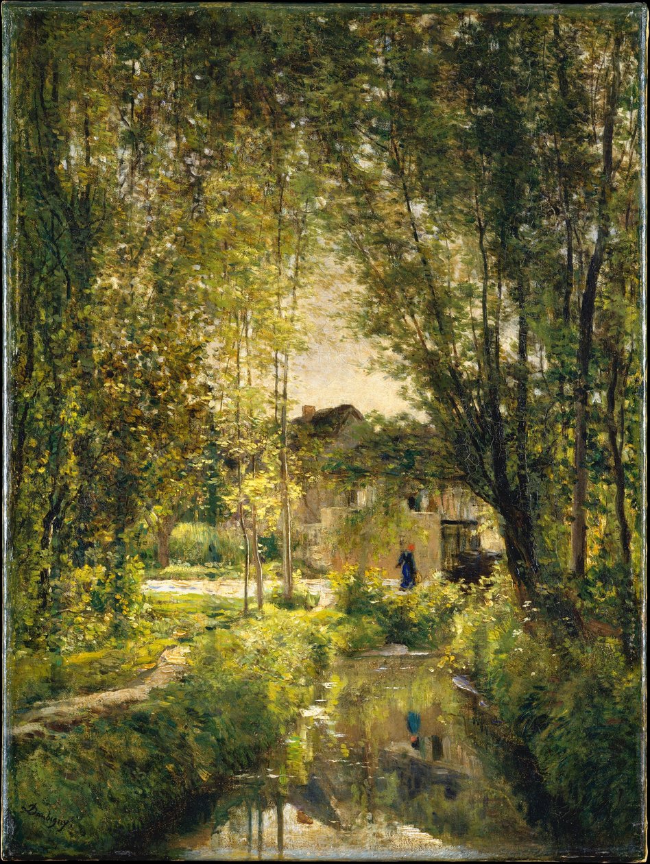 Tájkép napsütötte patakkal, 1877 körül alkotó: Charles Francois Daubigny