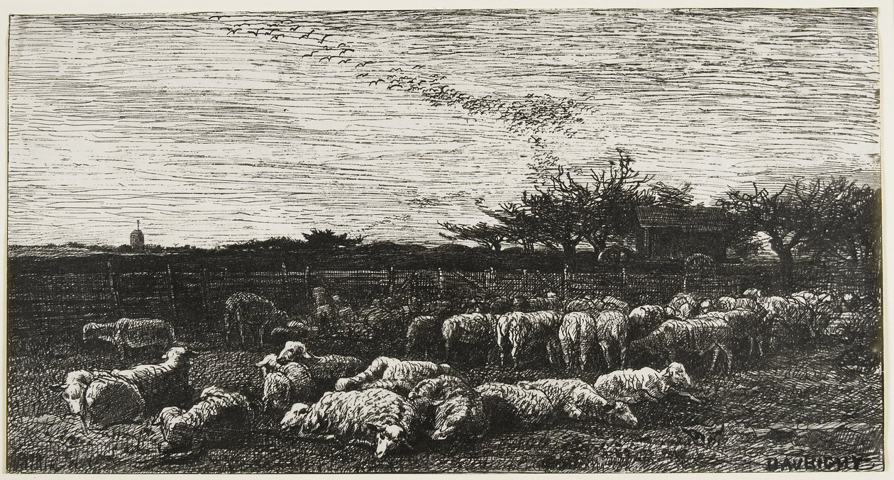 A Grand Parc a Moutons, 1862 alkotó: Charles Francois Daubigny