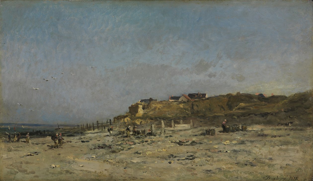 Villerville Beach, Normandia, 1875 alkotó: Charles Francois Daubigny