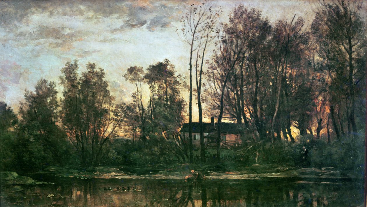 Naplemente, Bas-Meudon (Hauts-de-Seine), 1869 alkotó: Charles Francois Daubigny