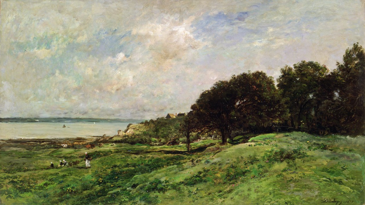 Villerville tengerpartja, 1875 alkotó: Charles Francois Daubigny