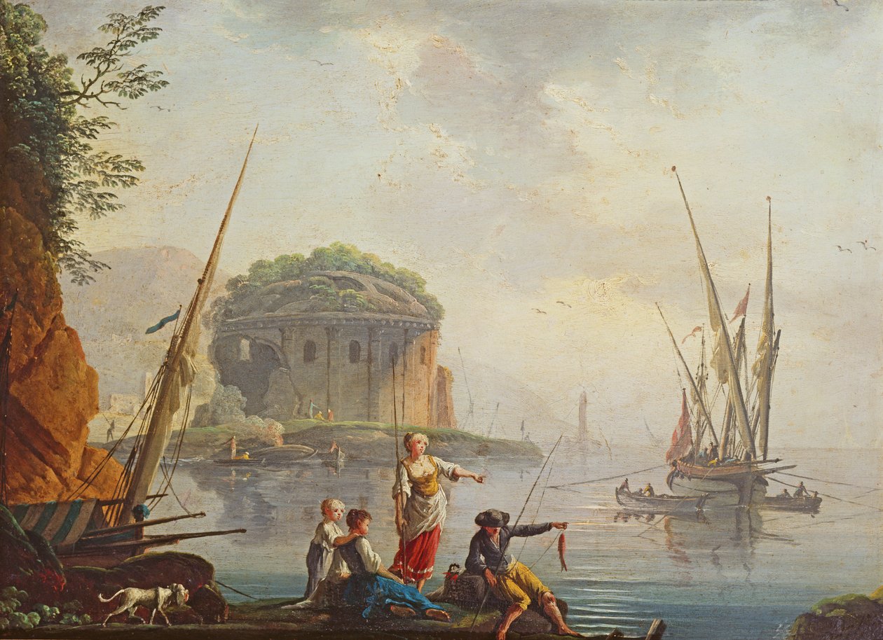 Tengeri tájkép alkotó: Charles Francois Lacroix de Marseille