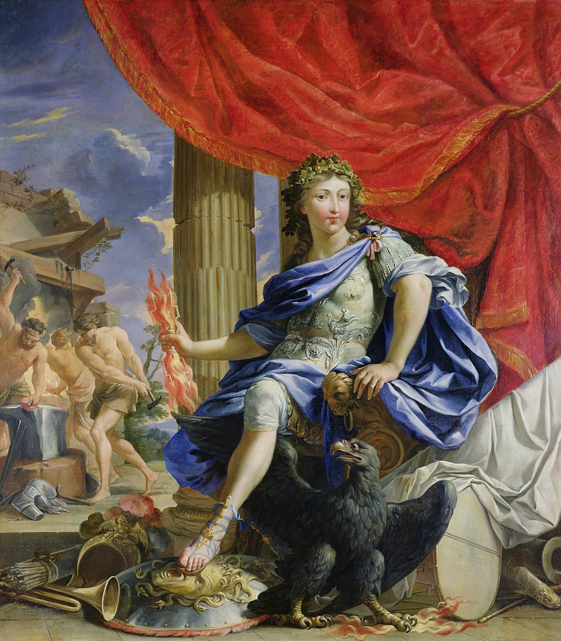 XIV. Lajos (1638-1715) mint Jupiter, aki meghódítja a Fronde-ot, 1648-67 alkotó: Charles Francois Poerson