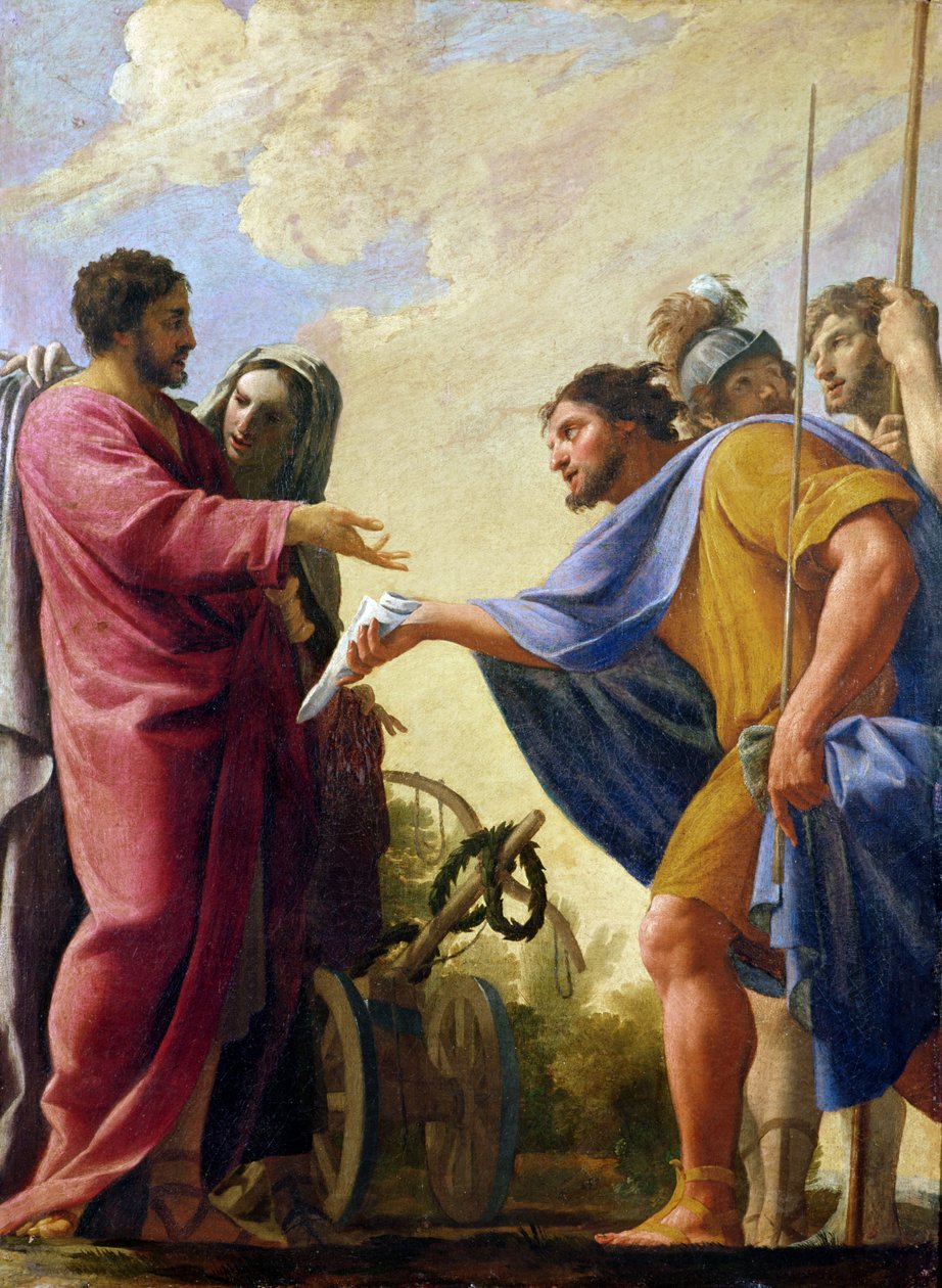 Jelenet Cincinnatus életéből. Cincinnatus visszatér babérkoszorúval díszített ekéhez, 1799 alkotó: Charles Francois Poerson