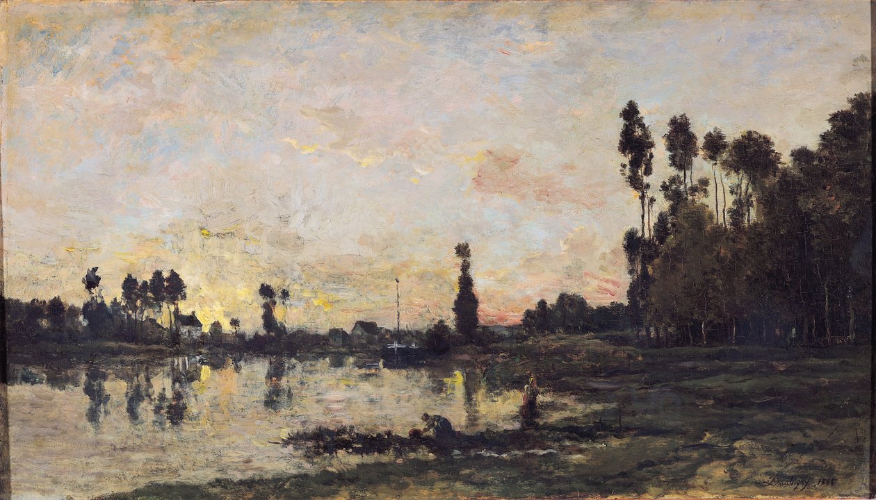 Naplemente az Oise-on, 1865 alkotó: Charles Francois Daubigny
