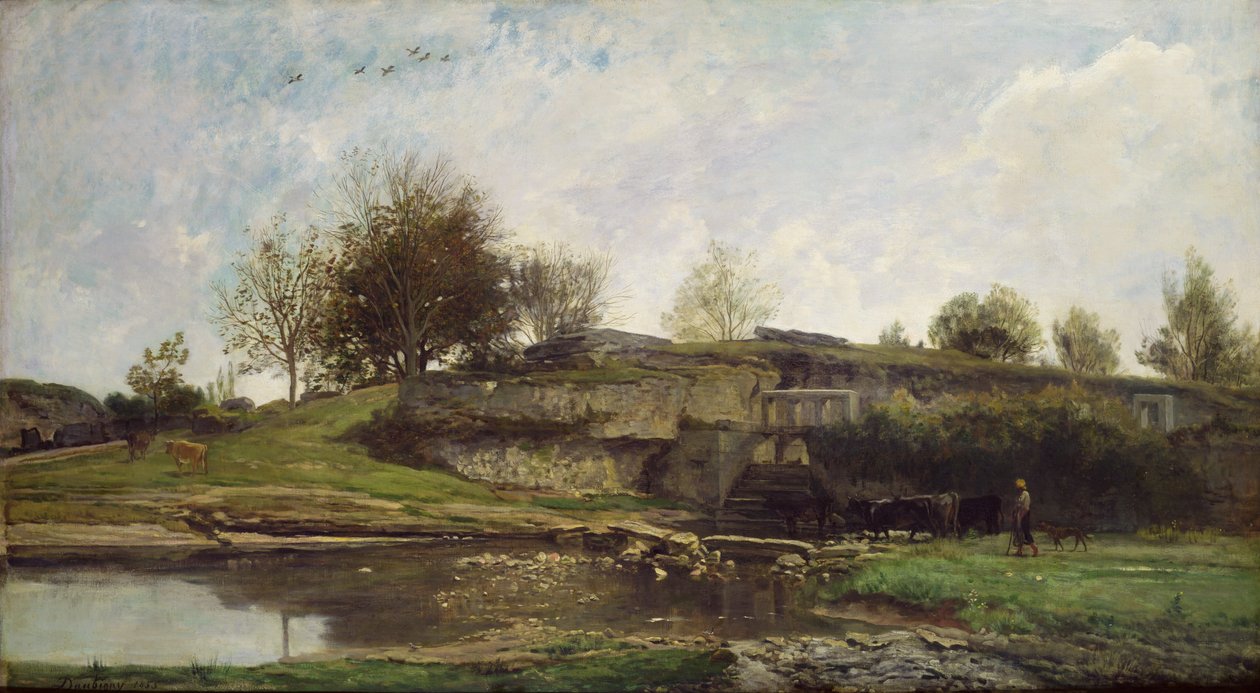 Az Optevozi zár, 1855 alkotó: Charles Francois Daubigny
