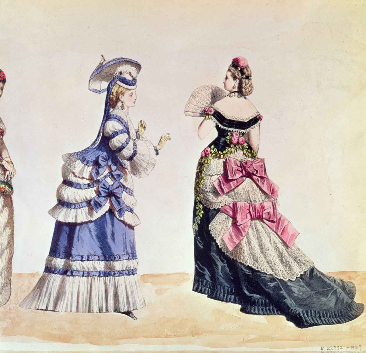 Női divattervek az 1860-as évekből alkotó: Charles Frederick Worth