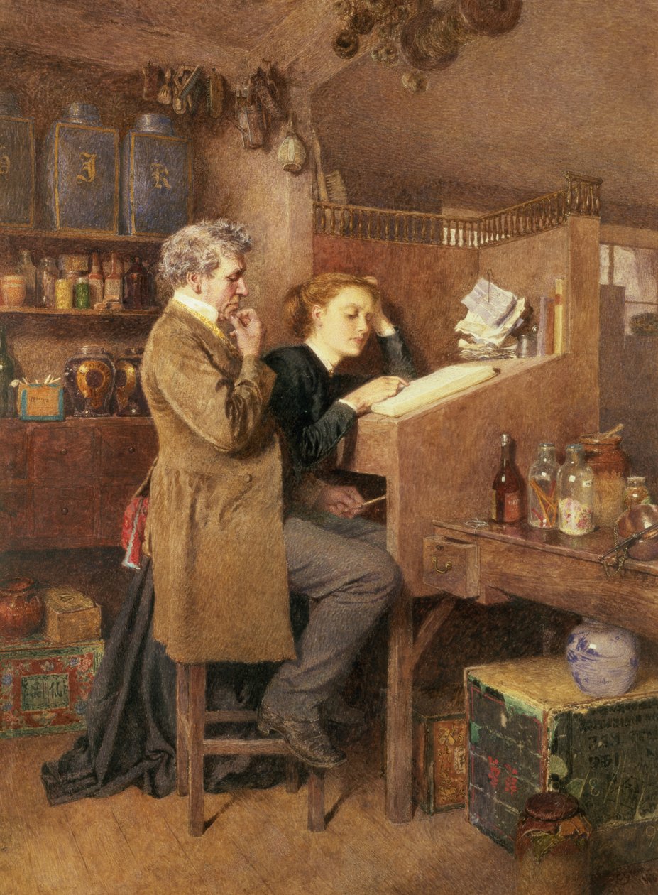 Élelmiszerboltos és felesége, 1868 alkotó: Charles Green