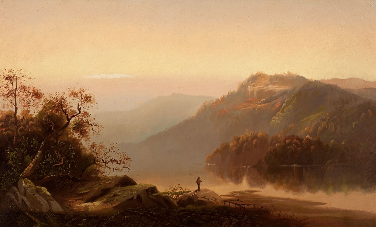 Naplemente a Hudsonon alkotó: Charles H. Chapin