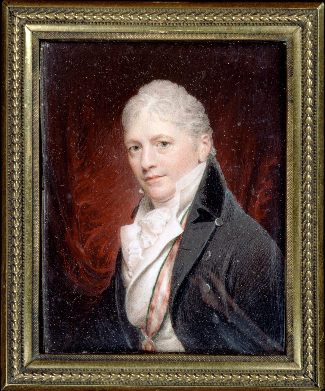 Sir Peter Francis Bourgeois miniatűr portréja (Beechey után) alkotó: Charles Hayter