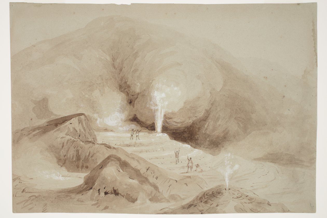 Időszakosan forró forrás Rotorua közelében alkotó: Charles Heaphy