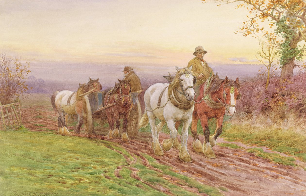 Amikor a napi munka elkészült alkotó: Charles James Adams