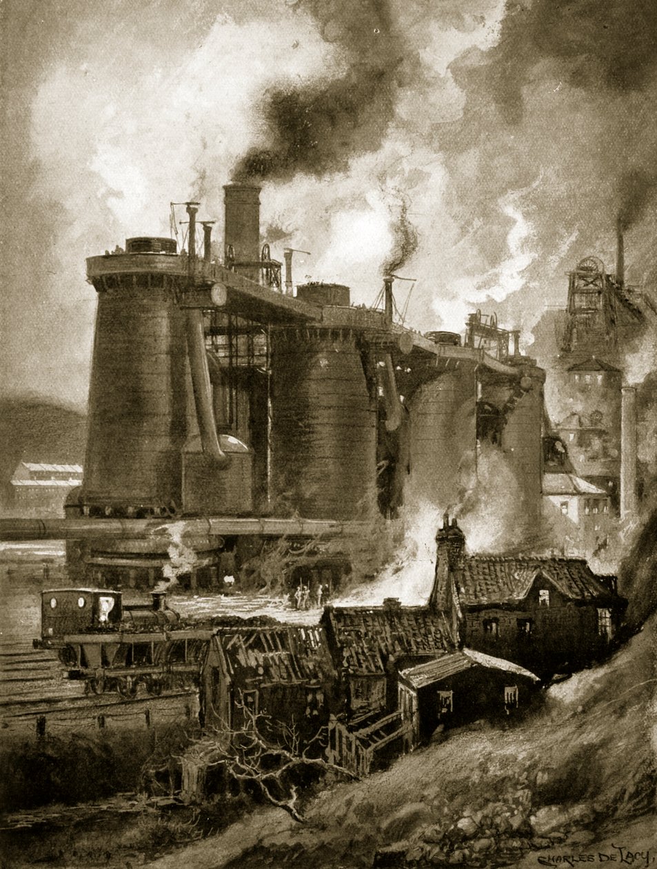 A korszak nagyolvasztói alkotó: Charles John de Lacy