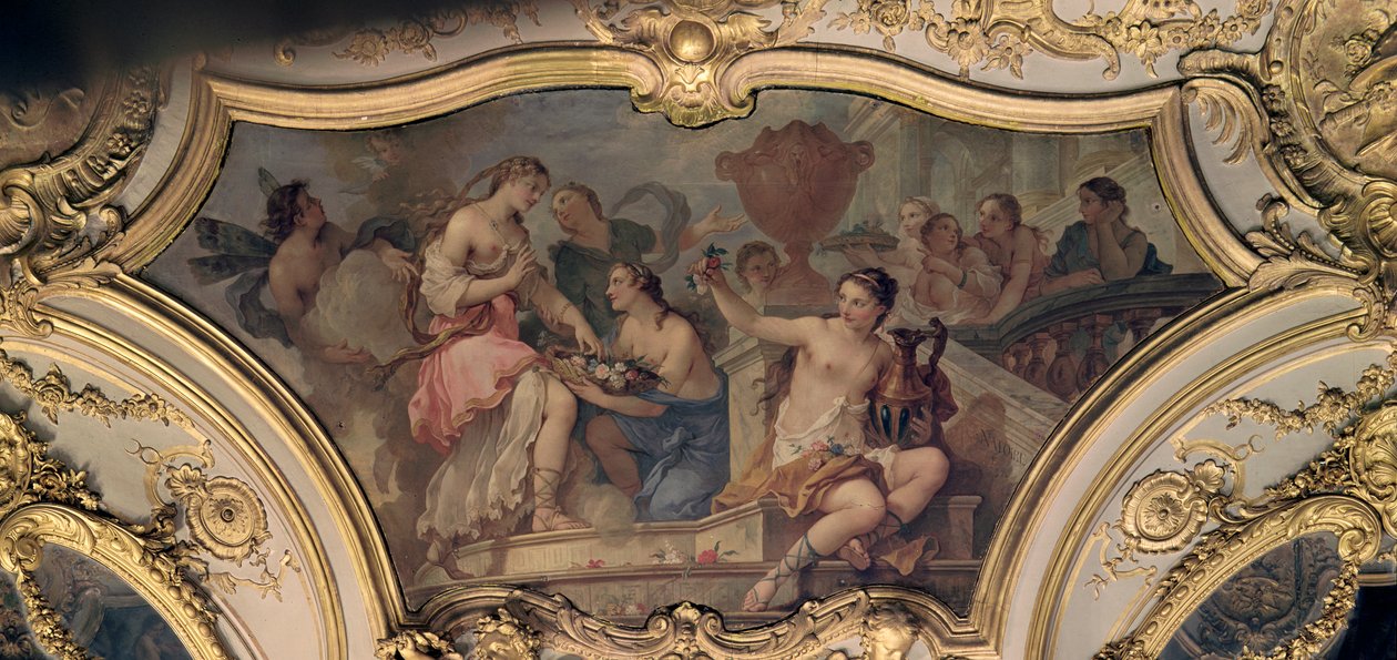 A Psyche történetét ábrázoló díszítő tábla az Ovális szalonból, 1732-39. alkotó: Charles Joseph Natoire