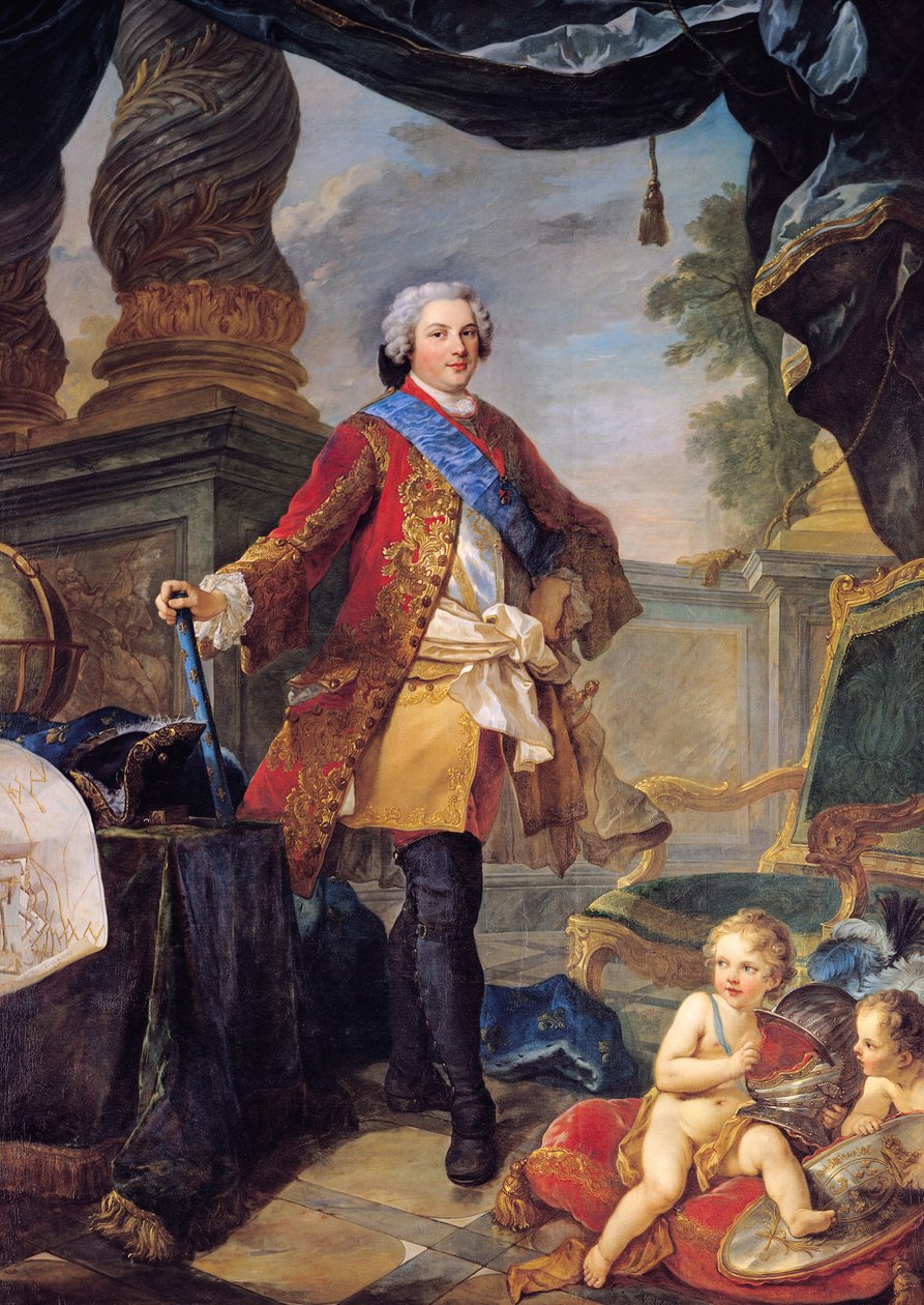 Lajos (1729-65) francia Dauphin Tournai ostromának tervével, 1747 alkotó: Charles Joseph Natoire