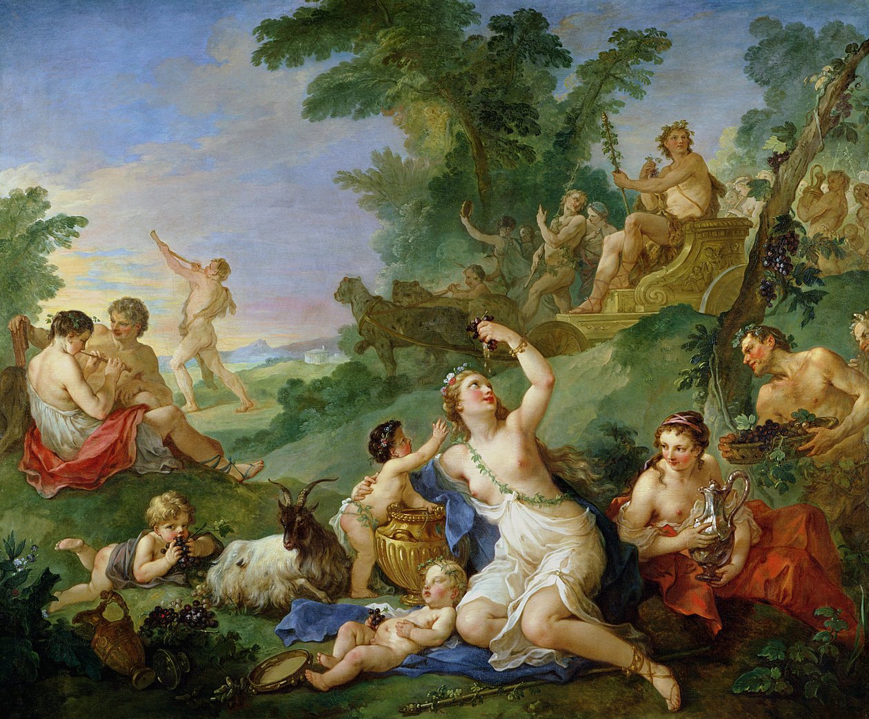 Bacchus diadala alkotó: Charles Joseph Natoire