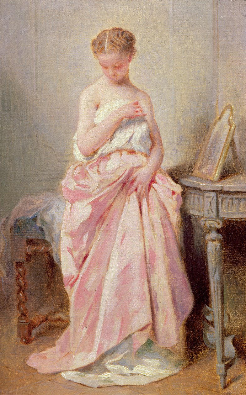 Lány rózsaszín ruhában alkotó: Charles Joshua Chaplin