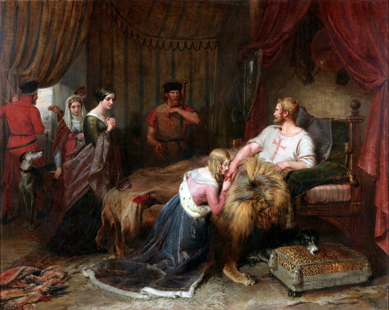 Jelenet Walter Scott „A talizmán” című művéből, 1840-60 körül alkotó: Charles Landseer