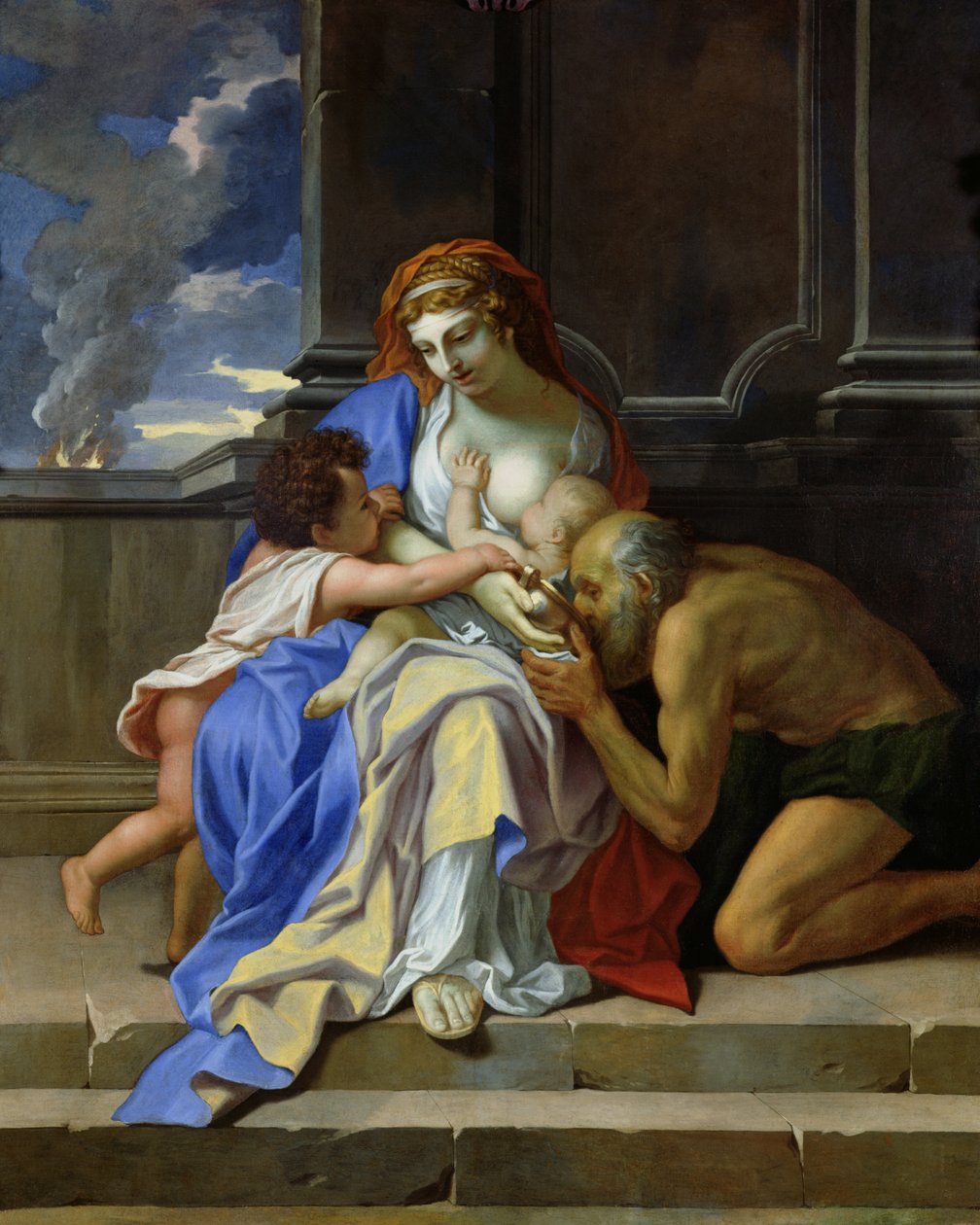 A jótékonyság allegóriája, 1642-48 körül alkotó: Charles Le Brun