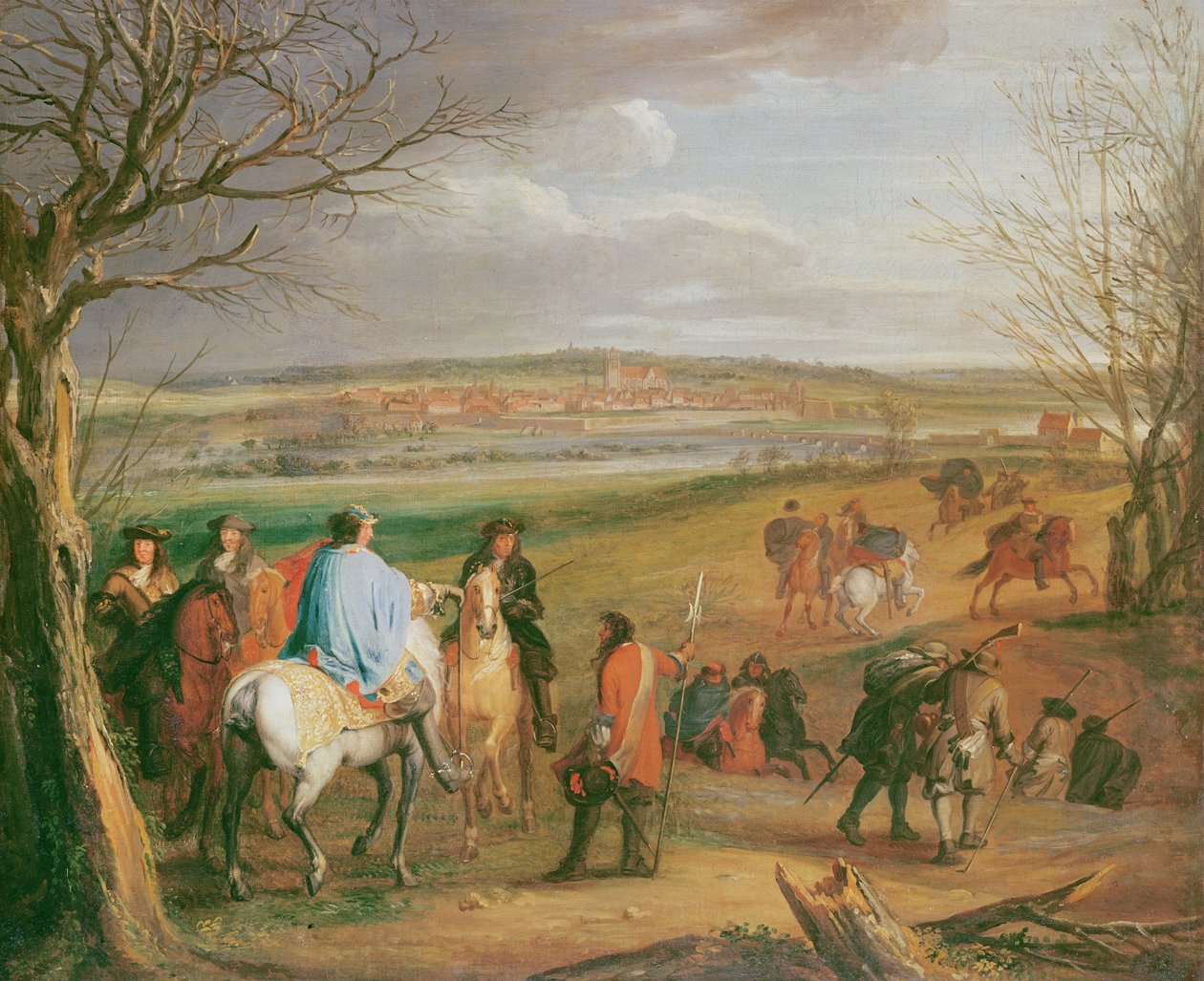 XIV. Lajos (1638-1715), Franciaország és Navarra királya, Dôle városa előtt. alkotó: Charles Le Brun