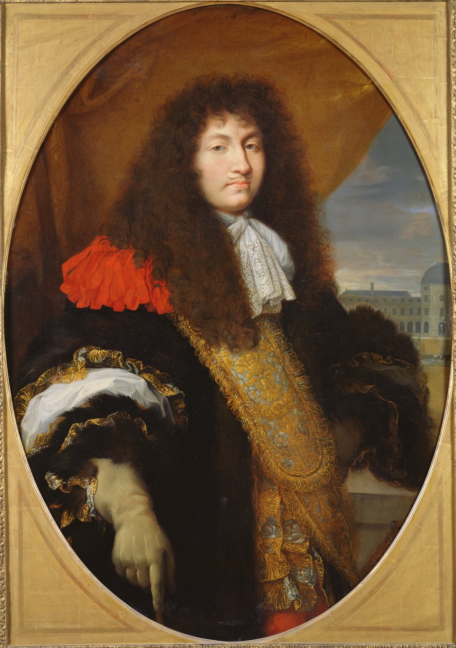 XIV. Lajos (1638-1715), francia és navarra király portréja a Tuileriák előtt, kb. 1643, alkotó: Charles Le Brun