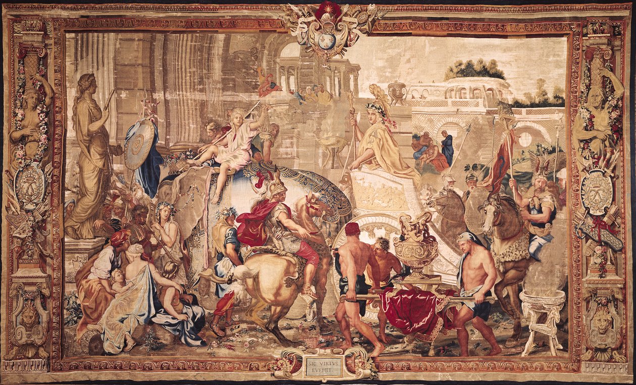III. Sándor (Kr. e. 356-323) belépése Babilonba, Gobelin-műhely (szőttes) alkotó: Charles Le Brun