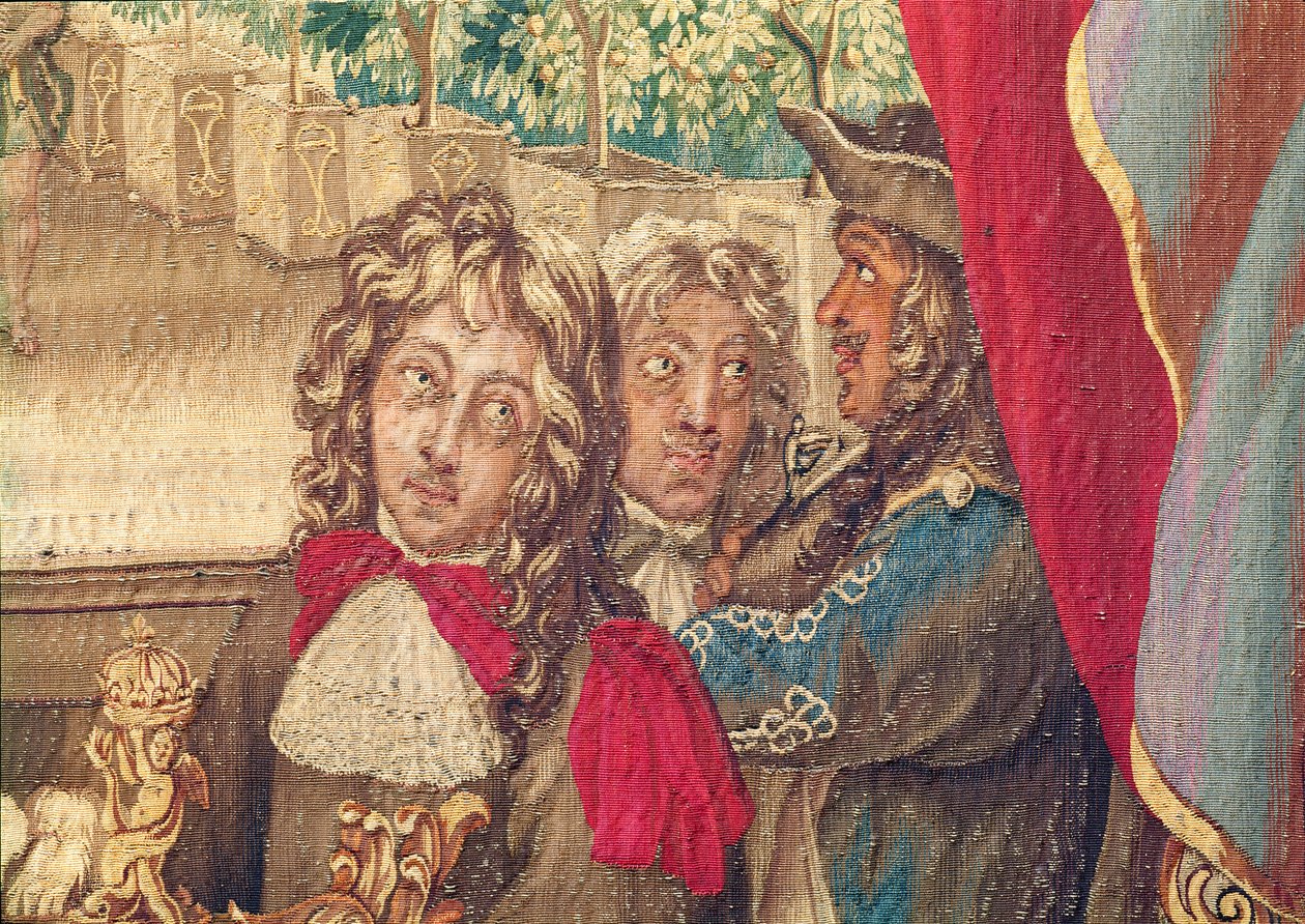 Három személy, a 391182 januári gobelin részletből alkotó: Charles Le Brun