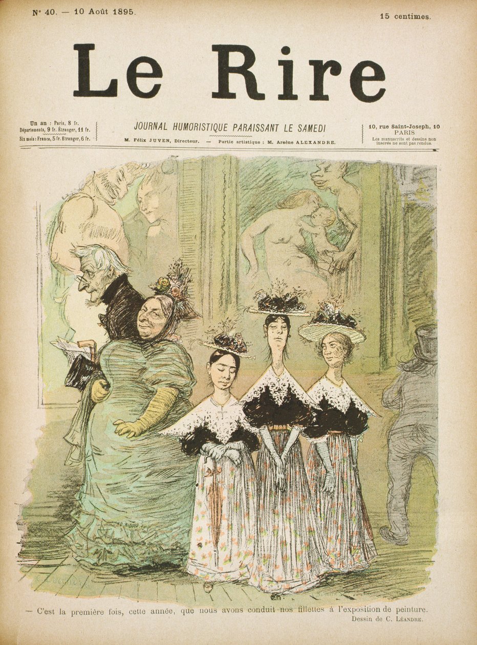A Szalonban, a „Le Rire” címlapján, 1895. augusztus 10 alkotó: Charles Leandre