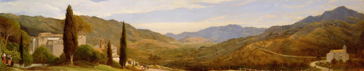 Panorámás kilátás Róma közelében (olaj, papír) (lásd még: 358271) alkotó: Charles Lock Eastlake