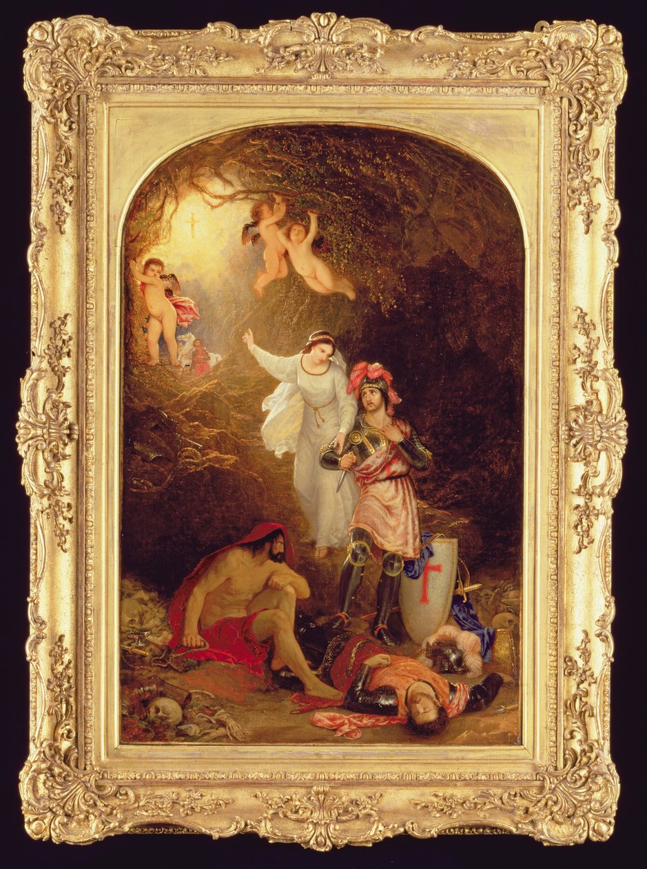 Una kiszabadítja a vöröskeresztes lovagot a kétségbeesés barlangjából, 1830 körül alkotó: Charles Lock Eastlake